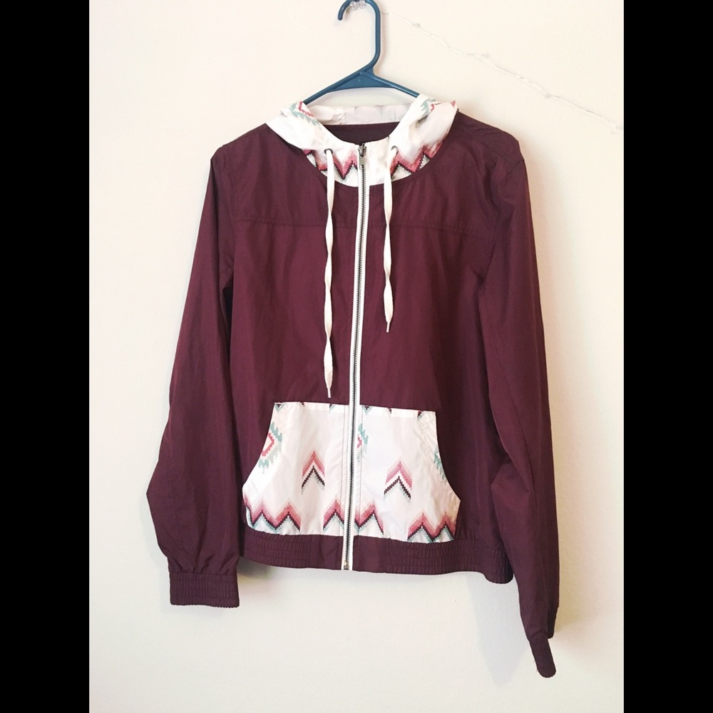 Zumiez Printed Zip-up Rainjacket
